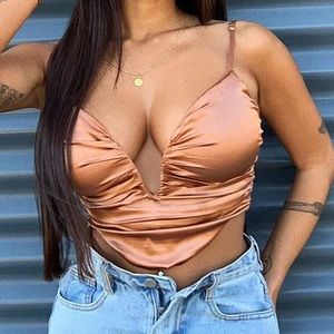 Vixen Beauty Satin Top in Copper